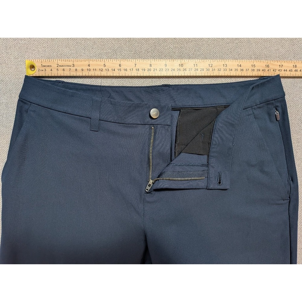 Lululemon Mens Pants Navy 33x30 Woven Stretch Breathable Slim 33x30.5 Flat Front - Picture 6 of 8